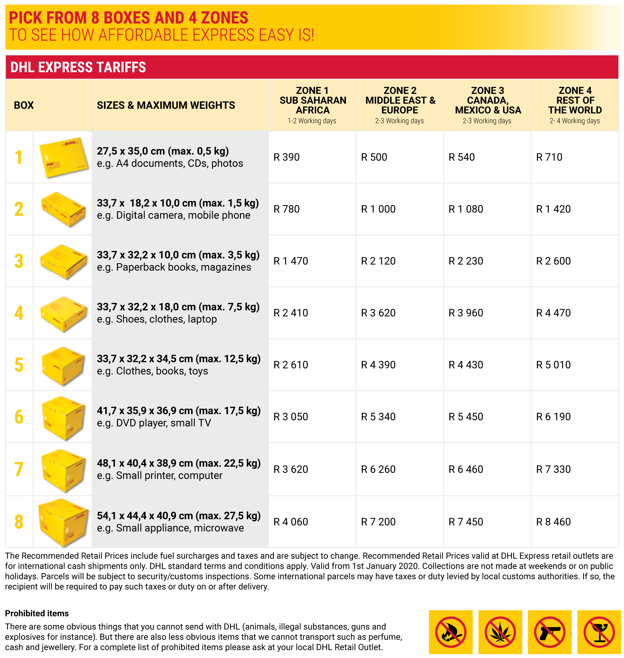Dhl price list per kg malaysia